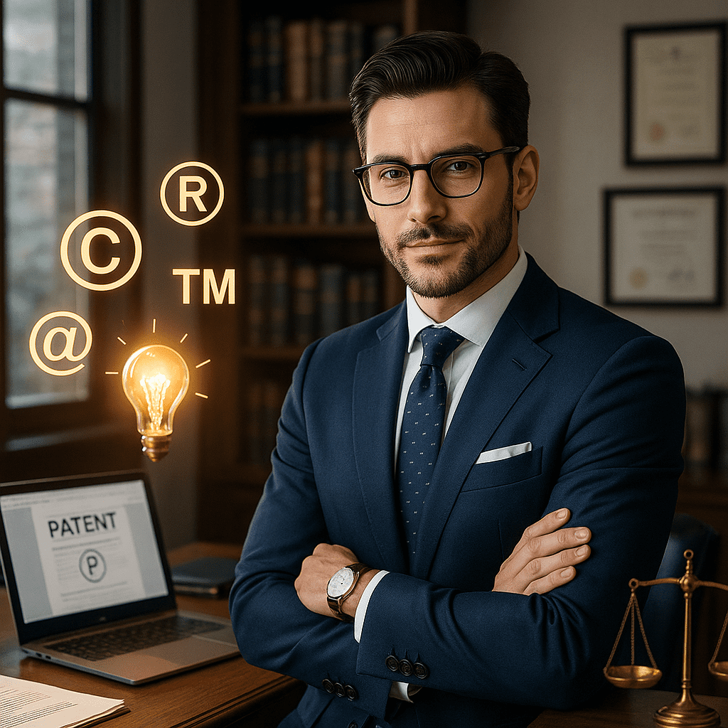 Visual Representation of a person once he Become an Intellectual Property Lawyer