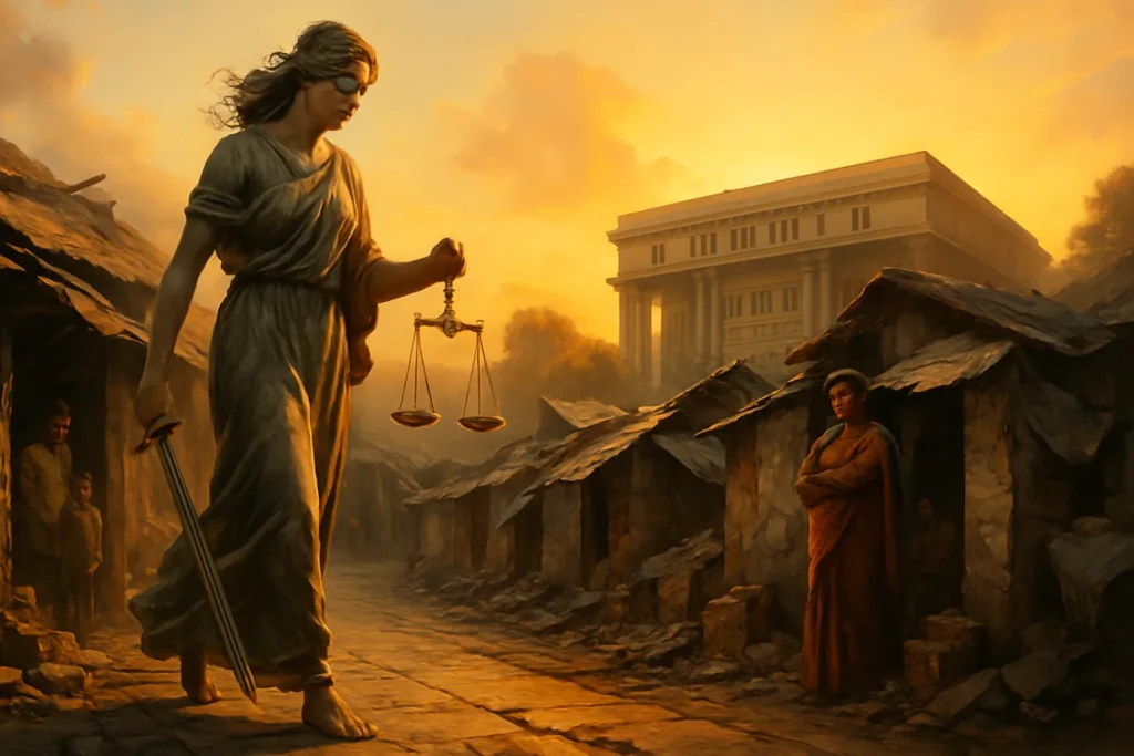 Representation of Sudama Singh vs Government of Delhi: A Landmark in the Right to Rehabilitation bynLaw Goddess walking through slums