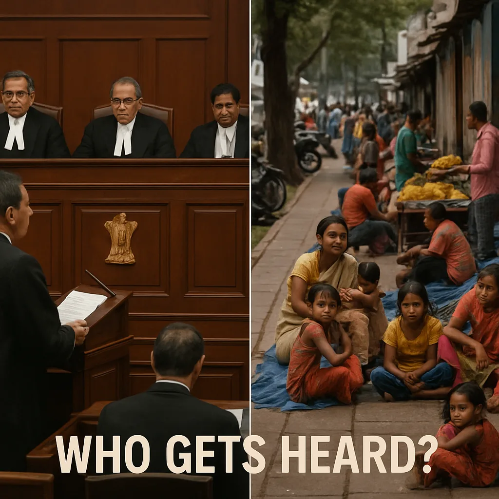 Hearing on Olga Tellis vs Bombay Municipal Corporation