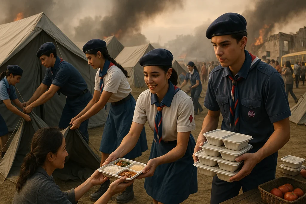Scout and Guides Contributing During War Time