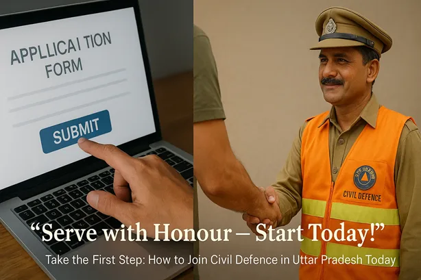 A person pressing “Submit” on an application portal or shaking hands with a Civil Defence officer.
Call-to-action quote overlay like: “Serve with Honour – Start Today!”
Take the First Step: How to Join Civil Defence in Uttar Pradesh Today