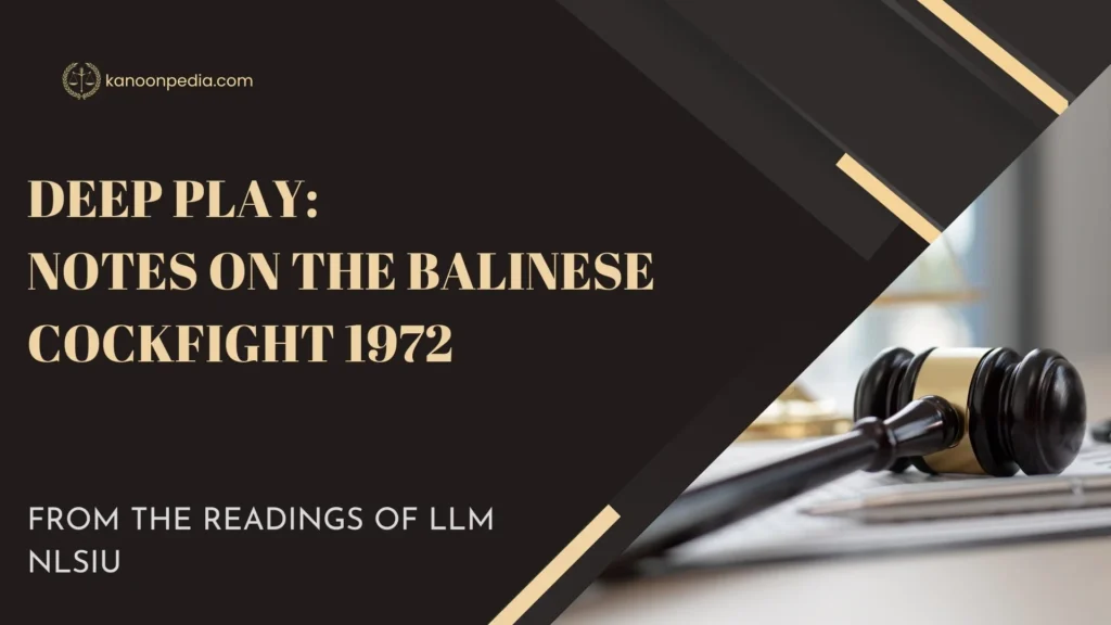 Deep Play: Notes on the Balinese Cockfight 1972