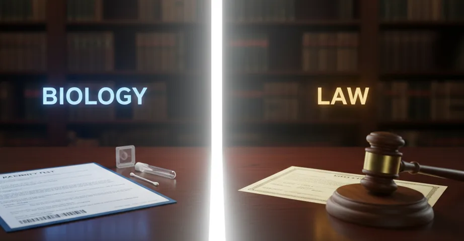 Difference Between Paternity and Legitimacy, section 112 of evidence act , biology vs law