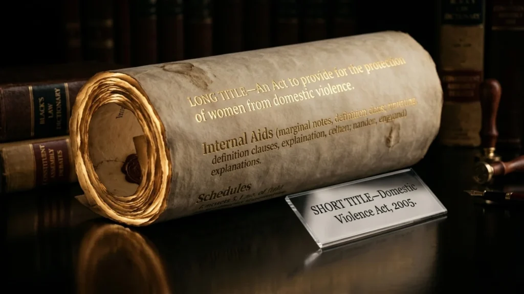 Short Title and Long Title
Aids to Interpretation